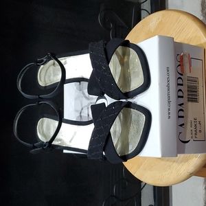 Caparros Frankie Black Strappy Heels